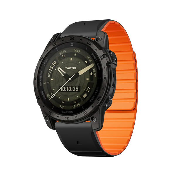 26 mm Quick Fit Double color silicone magnetic watch Bands For Garmin (LSHBSH-011)