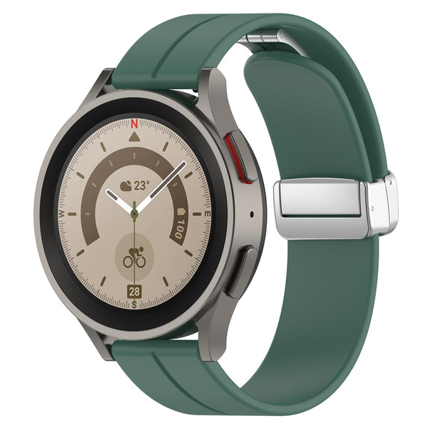 22 mm Quick Release Silicone magnetic buckle Watch Band (LSHHT0726-016)