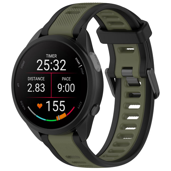 20 mm Quick Release Dual Color Silicone Watch Band For Garmin (LSHHT240424-027)