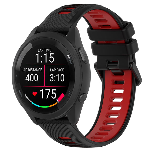 22 mm Quick Release Silicone Watch Band for Garmin Forerunner265 CuSstom Rubber Watch Strap Meal Alloy Watch Accessories (LSHHT414-046)