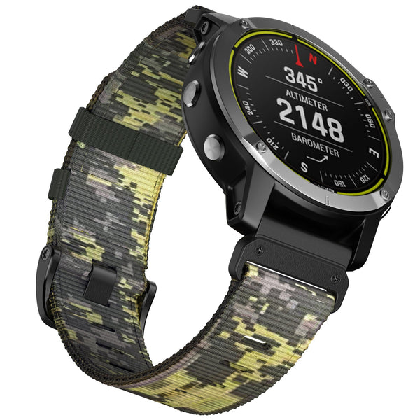 26 mm Quick Fit Camouflage  Watch Band Nylon strap For Garmin (LSXJ-017)