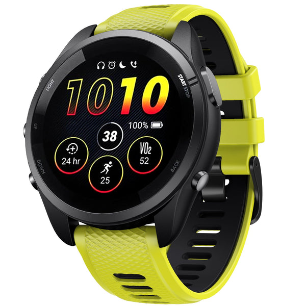 22 mm Quick Release Two Color Silicone Watch Straps for Garmin Forerunner 265 (LSXJ-026)
