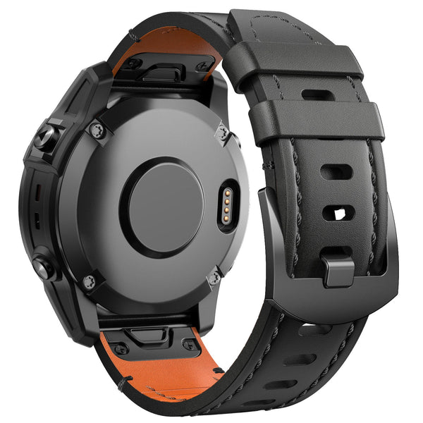 26 mm Quick Fit Leather Watch Band For Garmin (LSXJ-027)