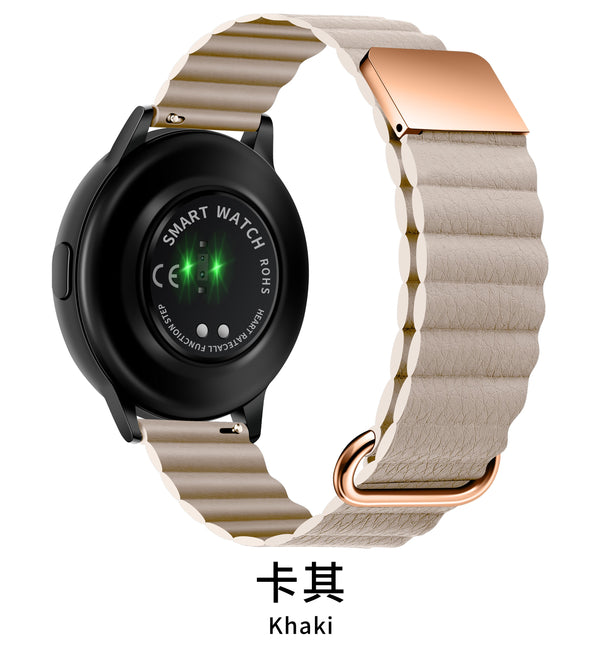22 mm Quick Release Magnetic Leather Strap (LSXSHD-002)