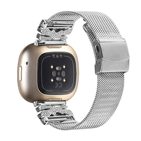 Fitbit Versa 4 Turtle Back Butterfly Mlianese Watch Band (LSZHYH-101)